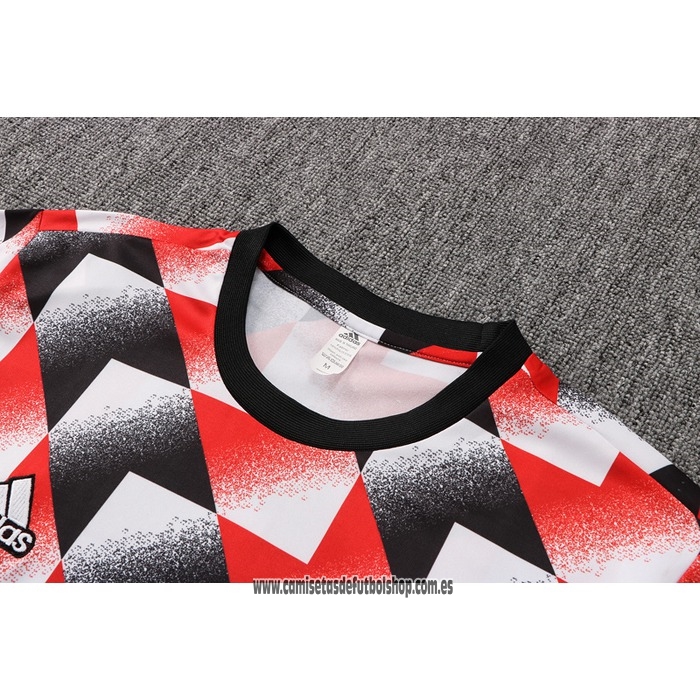 Chandal del Manchester United 22-23 Manga Corta Negro y Rojo